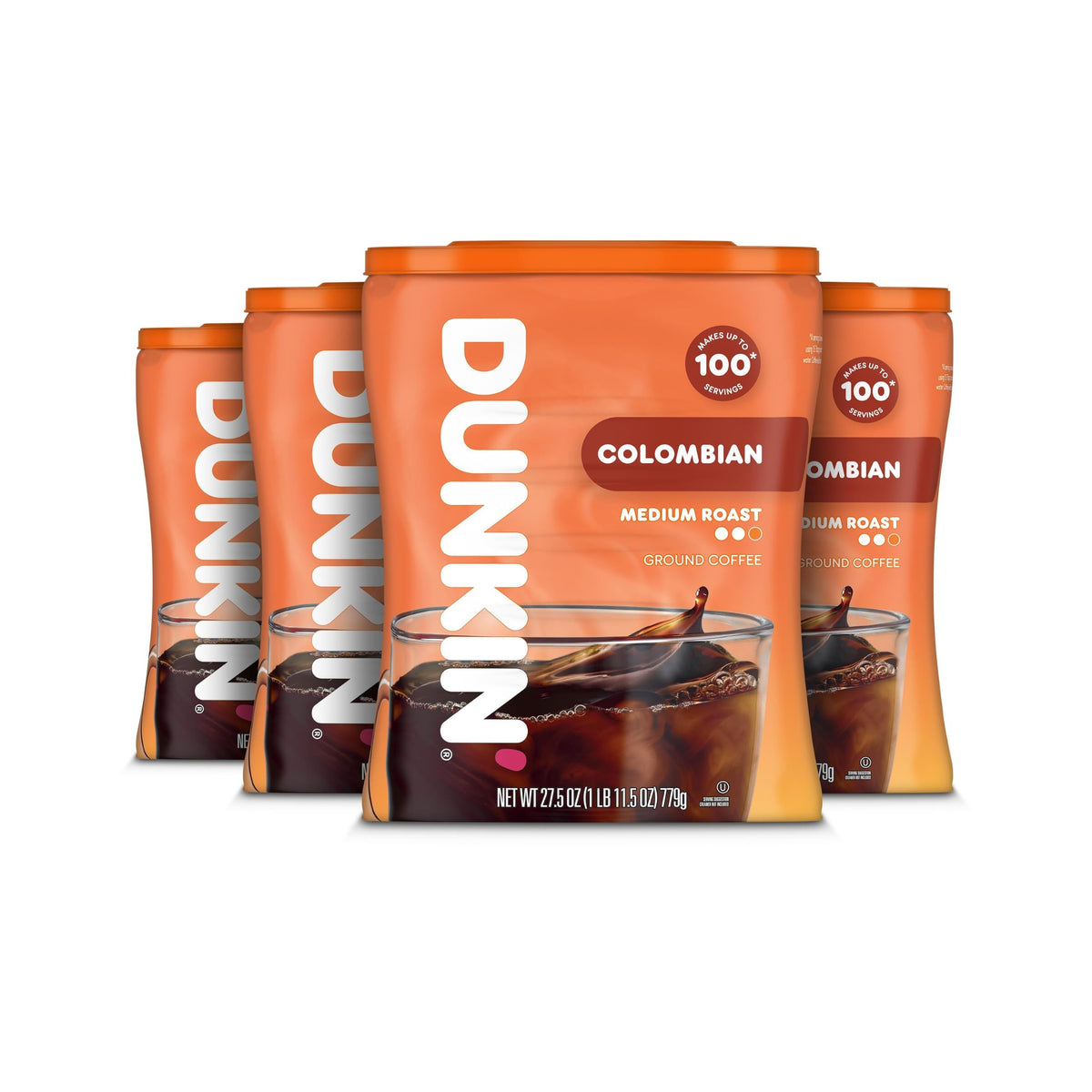 Colombian Medium Roast Ground Coffee 4 Canisters T90917