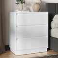 White 3 Drawer Nightstand A90163