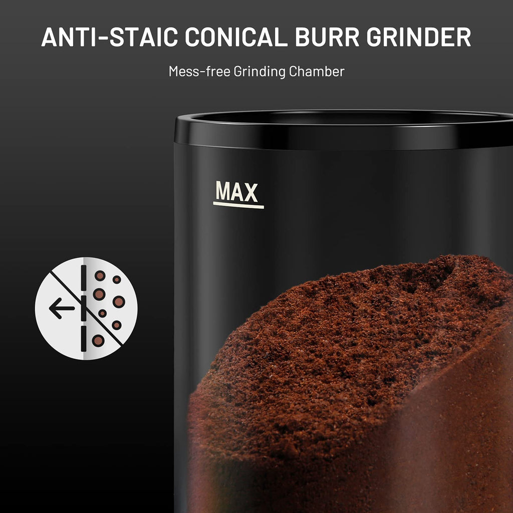 Electric Conical Burr Coffee Grinder with 35 Adjustable Grind Settings E953