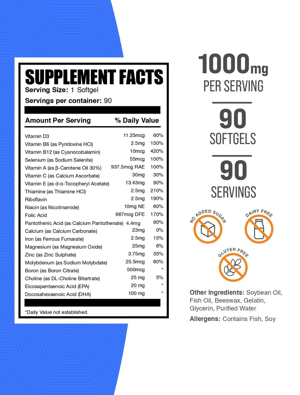 Multivitamin Softgels Gluten Free 90 Count X5161