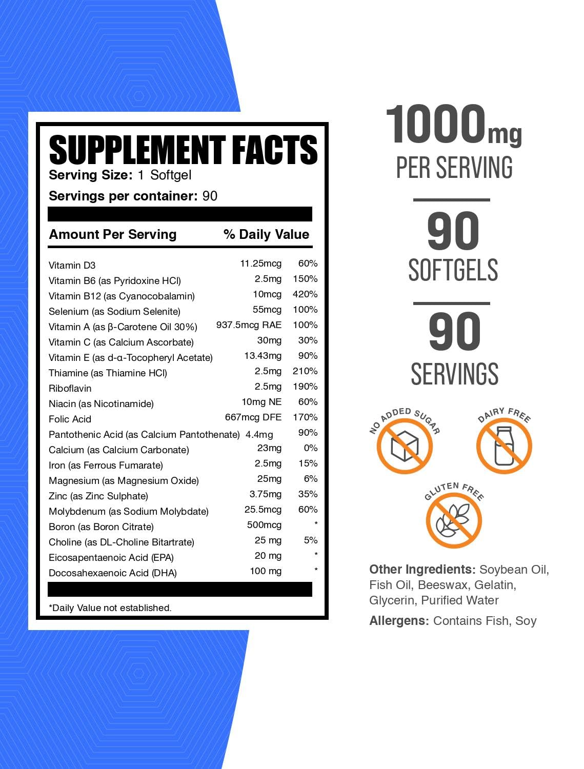 Multivitamin Softgels Gluten Free 90 Count X5161