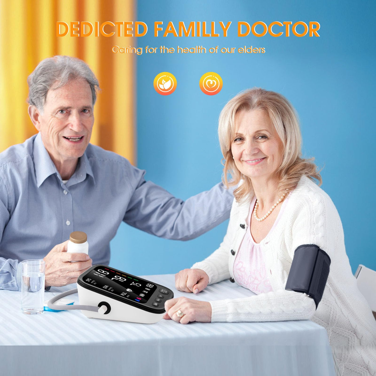 Automatic Upper Arm Blood Pressure Monitor with Adjustable Large Cuff E901125