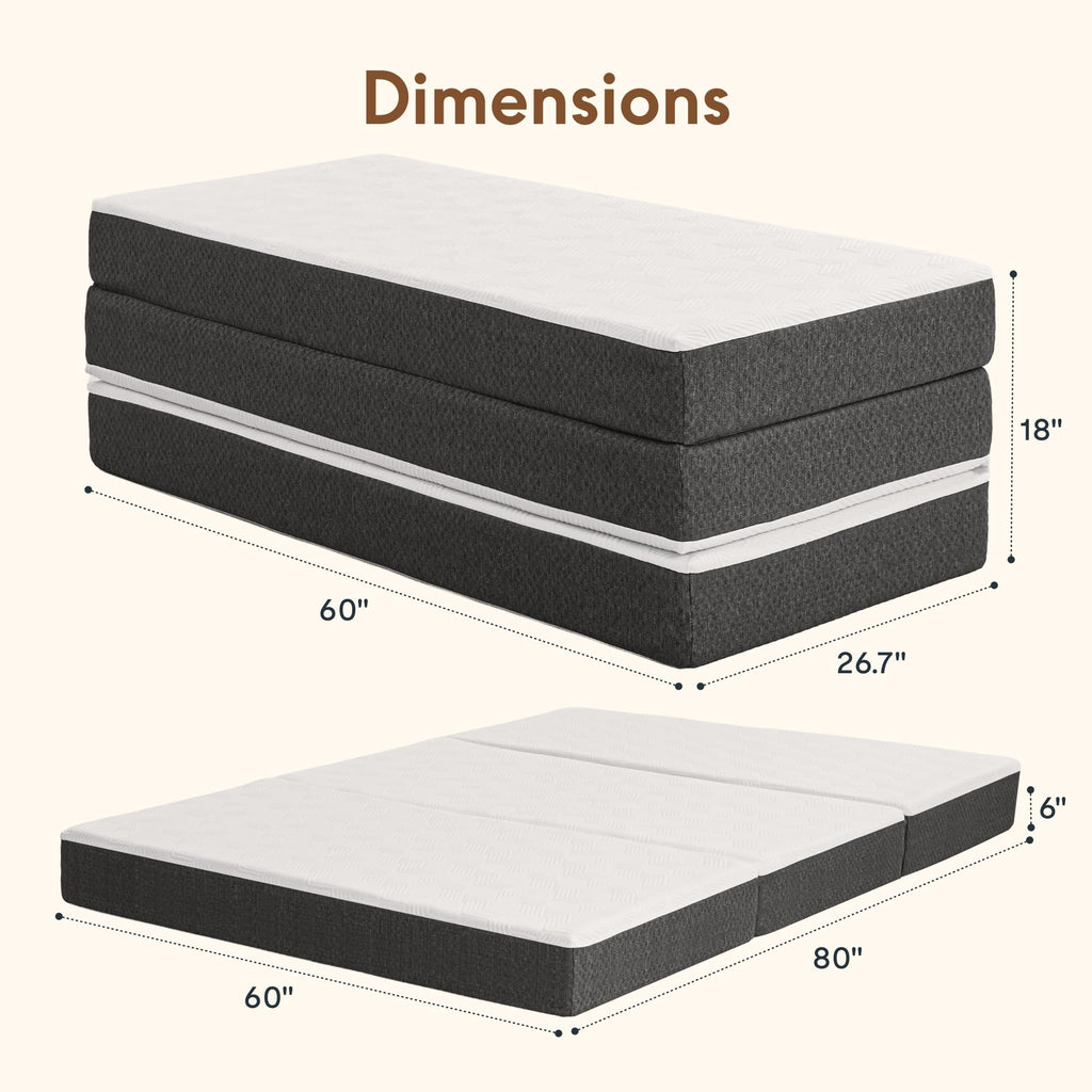 Queen 6" Tri-Fold Mattress G7449