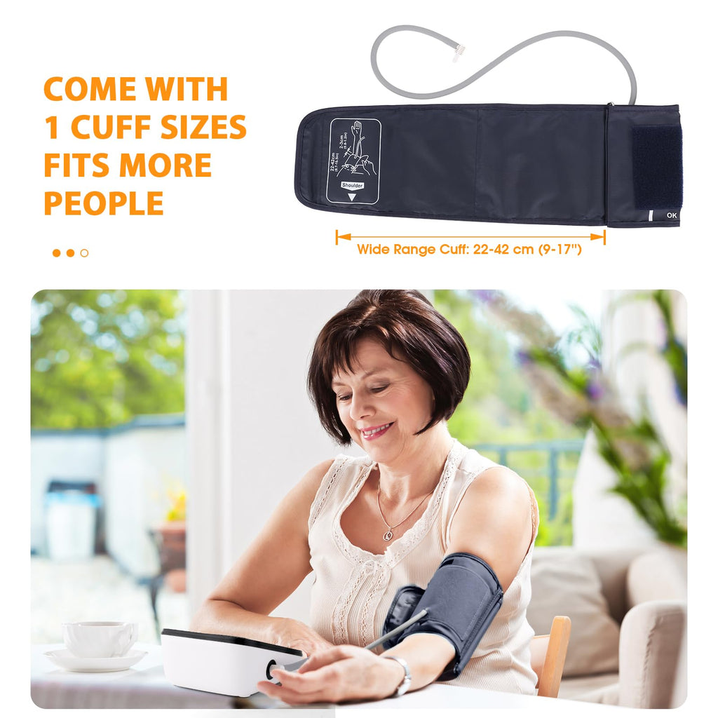 Automatic Upper Arm Blood Pressure Monitor with Adjustable Large Cuff E901125