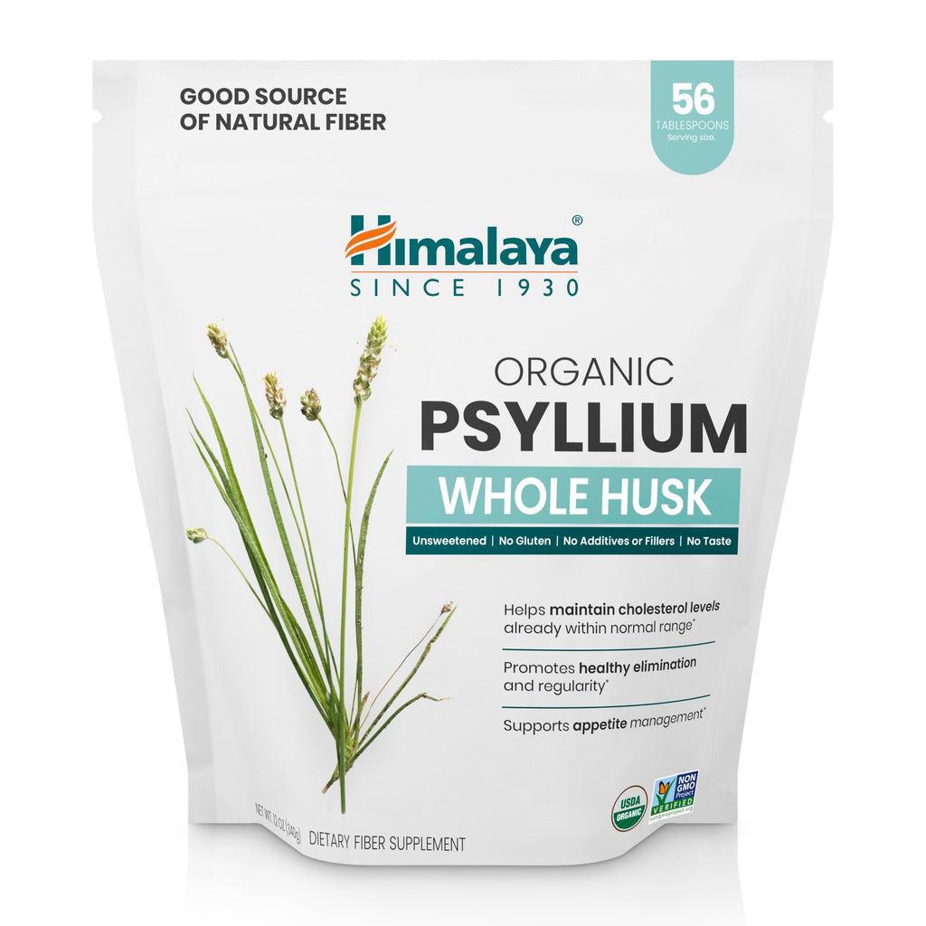 Organic Psyllium Whole Husk Fiber Supplement, Unflavored, 12 oz D9520