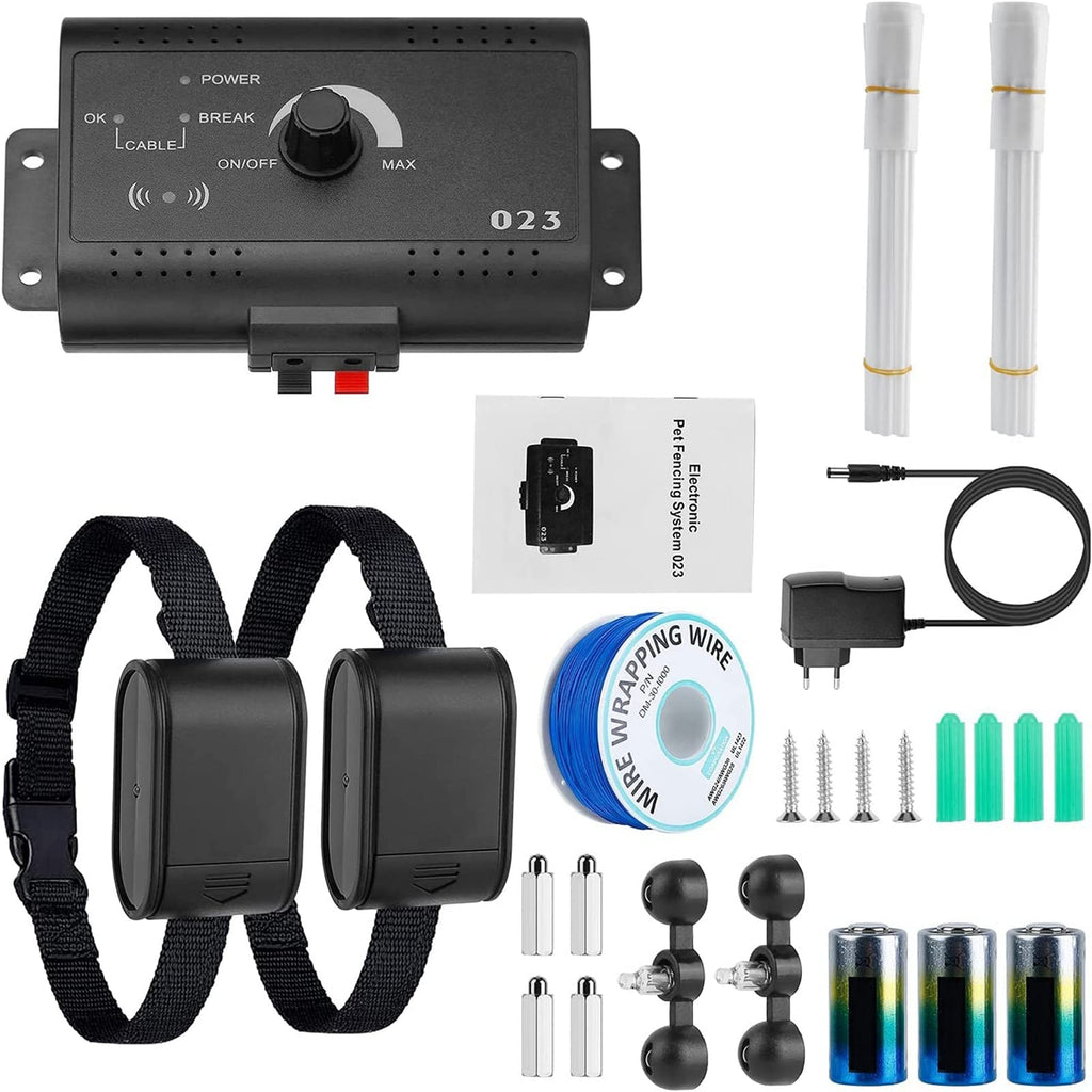 Electric Dog Fence System with 2 Collars T5742