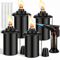 4 Pack 12oz Refillable Torch Canisters with Wicks F70107