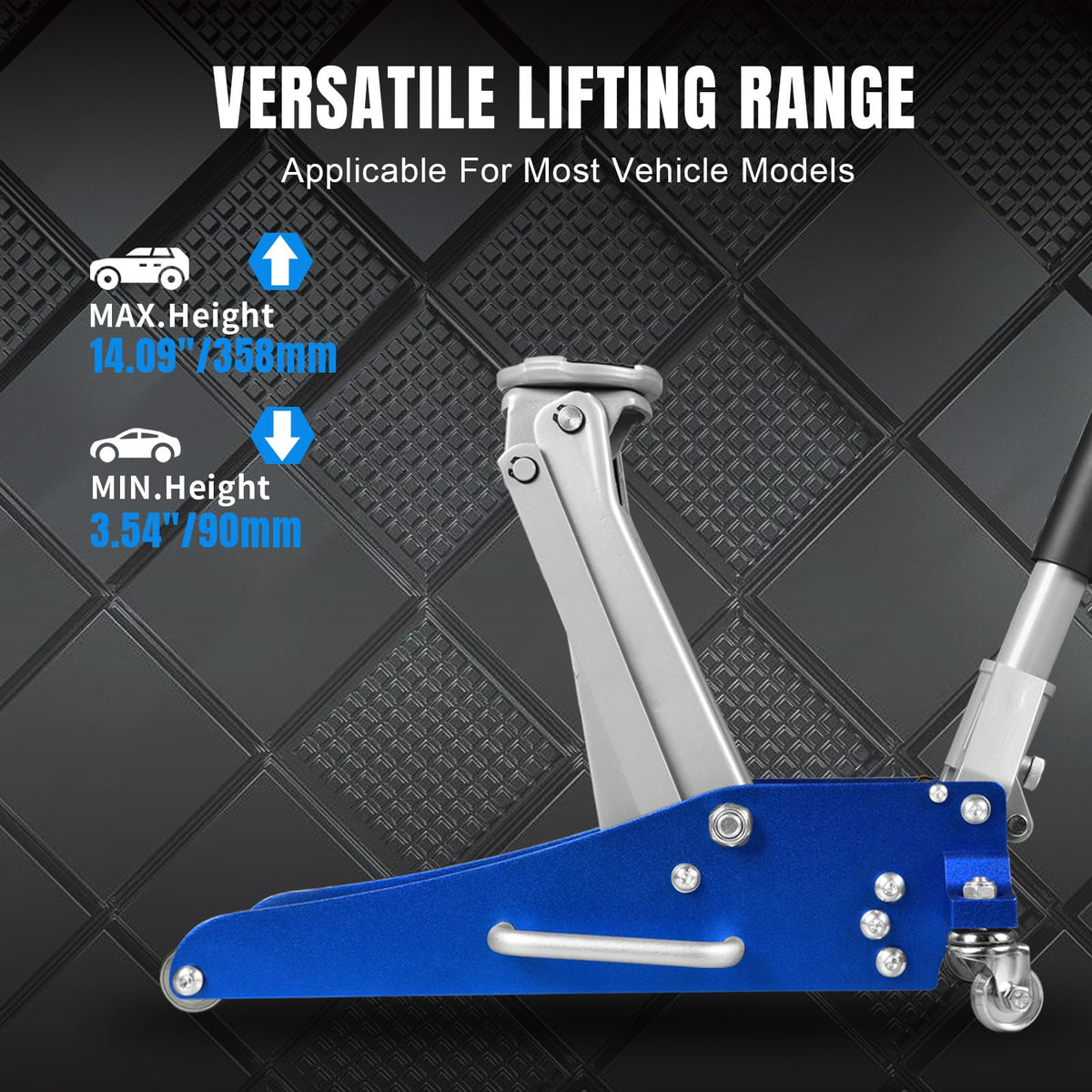 1.5 Ton Aluminum Steel Low Profile Hydraulic Floor Jack Z626