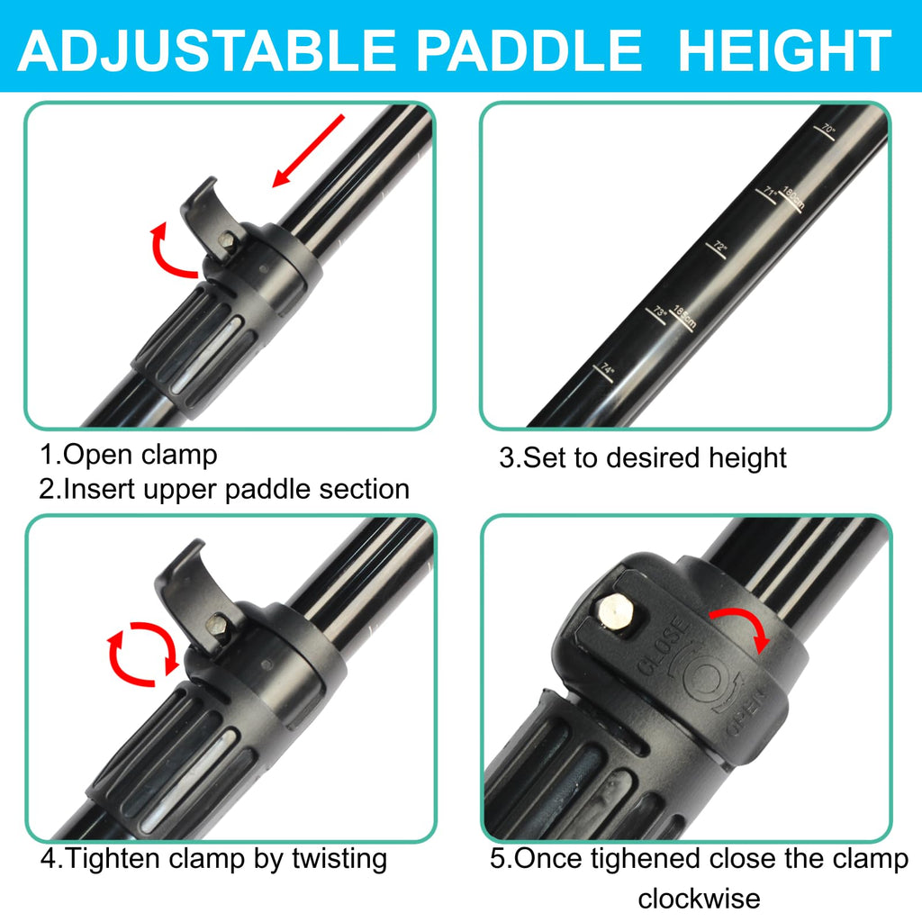 Adjustable 4-Piece Dual Blade Aluminum Paddle I4597