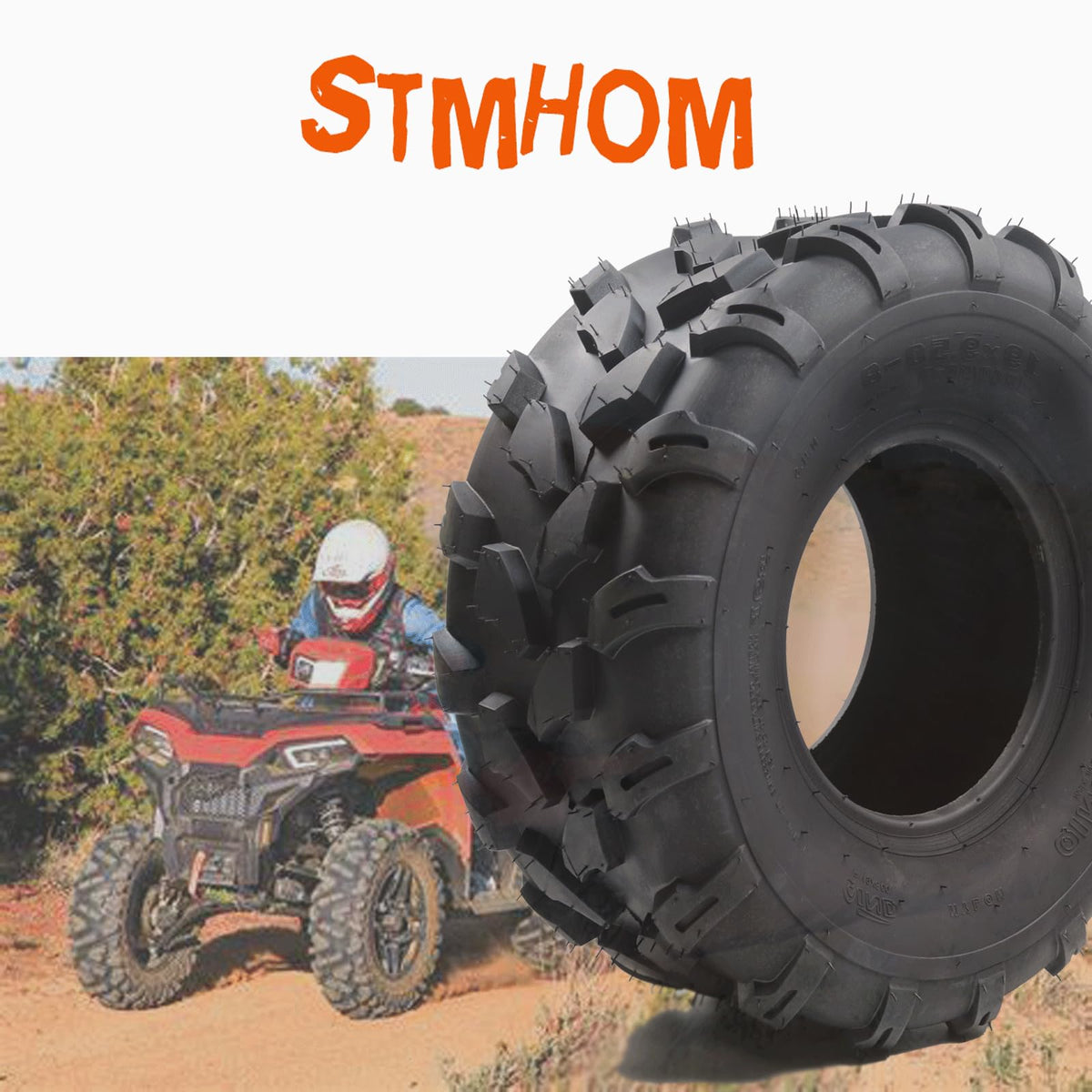 Set of 2 18X7X8 Tubeless ATV/UTV Tires 4 PR R602956
