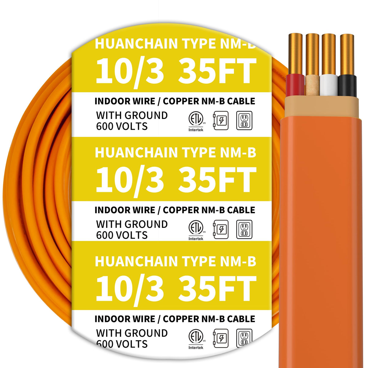Orange 35FT Non-Metallic Sheathed Cable C589538