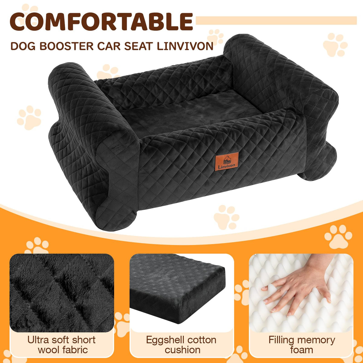 Memory Foam Dog Car Seat Q531503