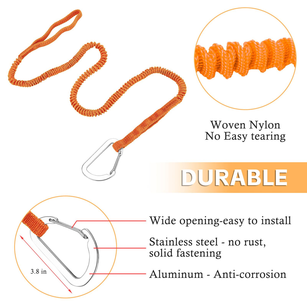 Kayak Paddle Board Leash Stretchable Strap B842639