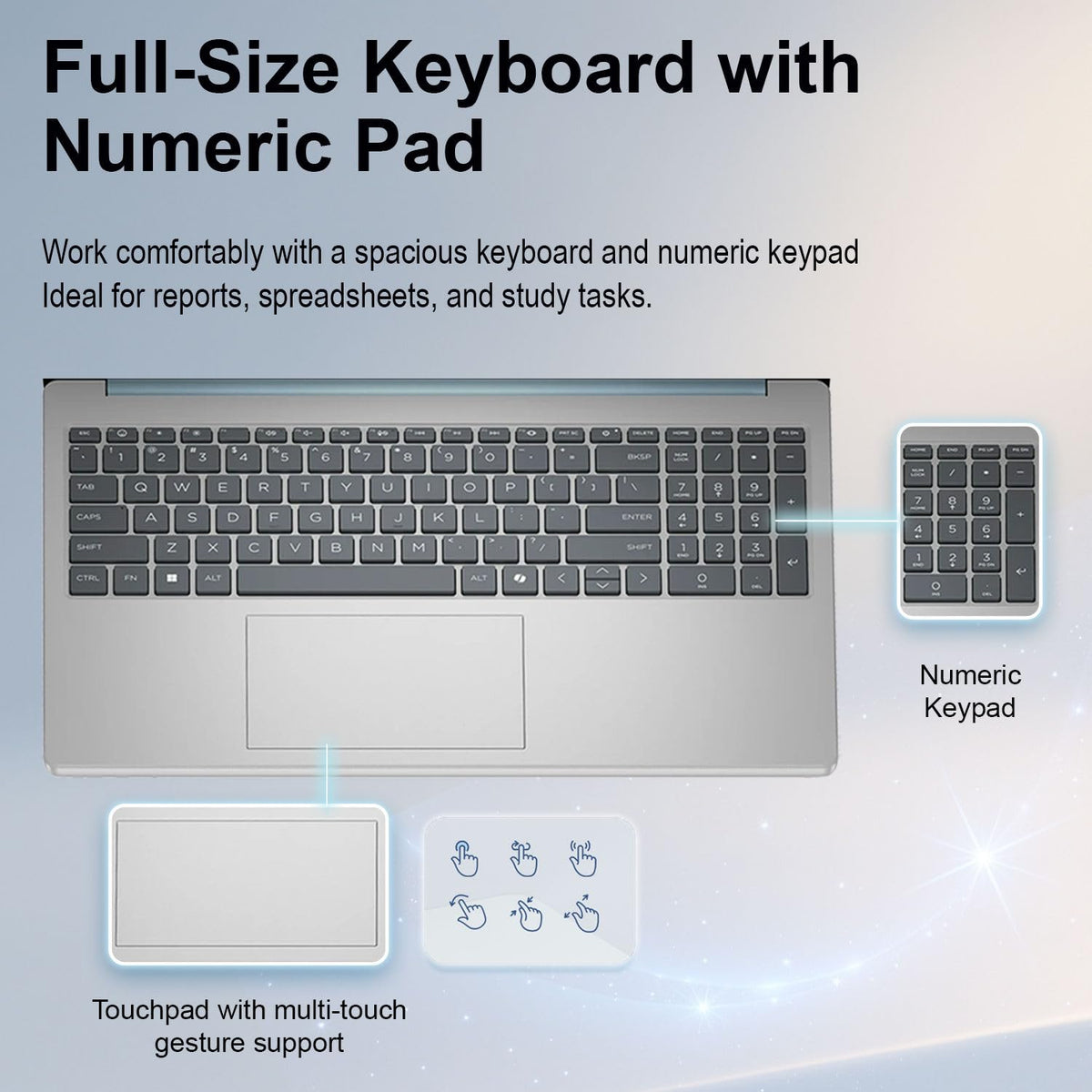 15.6" FHD Touchscreen Laptop Intel Core i3 8GB 256GB SSD U835