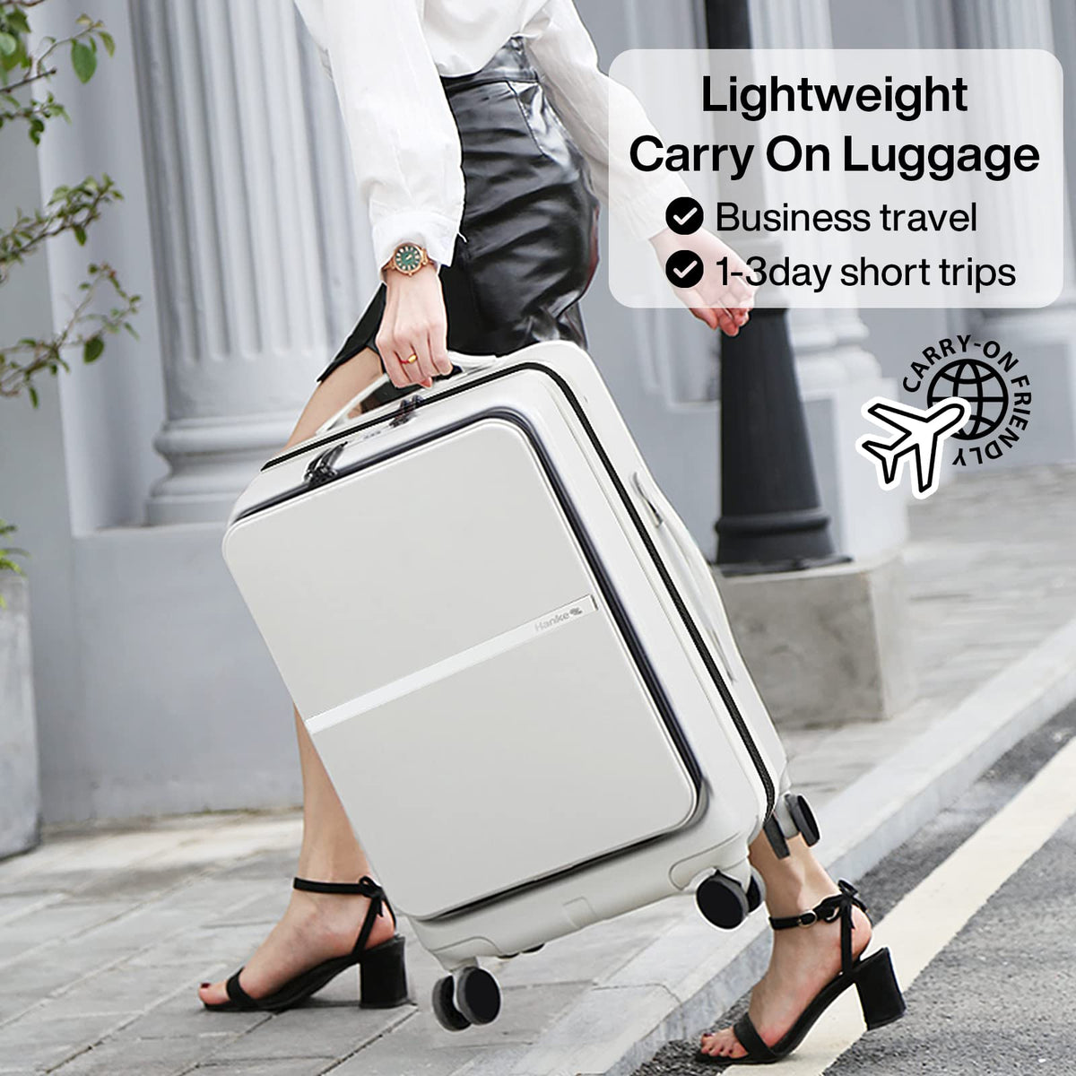 20 Inch Hard Shell Carry On Luggage with Wheels L7037