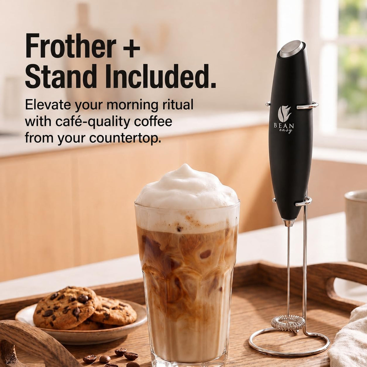 Black Handheld Milk Frother X828