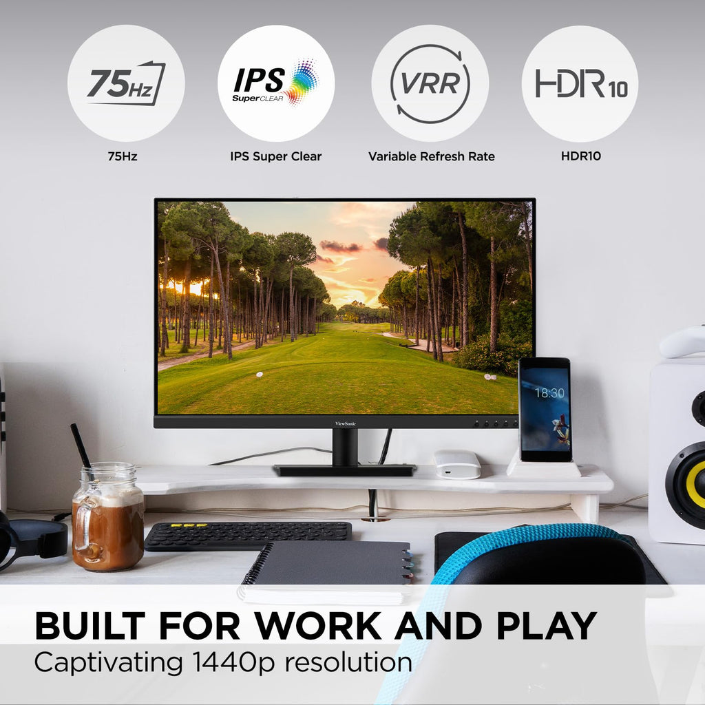 32 Inch QHD 1440p IPS Computer Monitor E4340