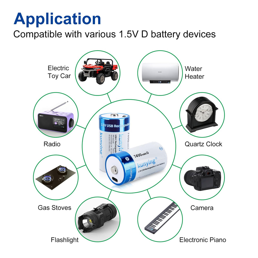 Rechargeable D Batteries with Charging N4770