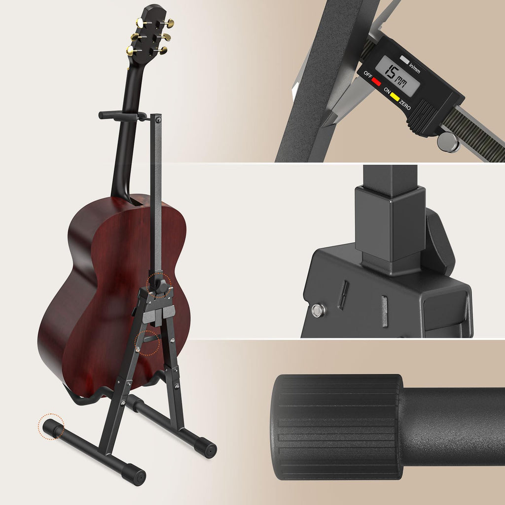 Adjustable Folding Guitar Stand with Neck Holder F74394
