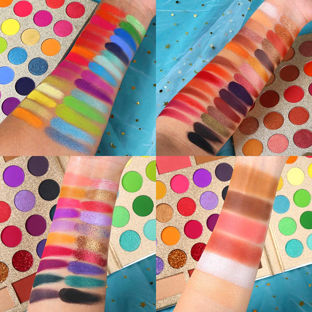 86 Colors Eyeshadow Palette with 15pcs Makeup Brushes Set Q413