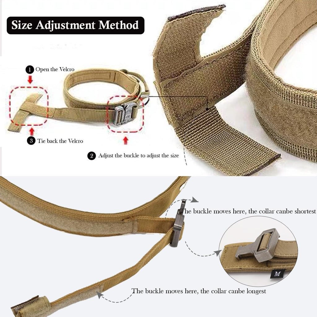 Adjustable Nylon Tactical Dog Collar with Control Handle S14702
