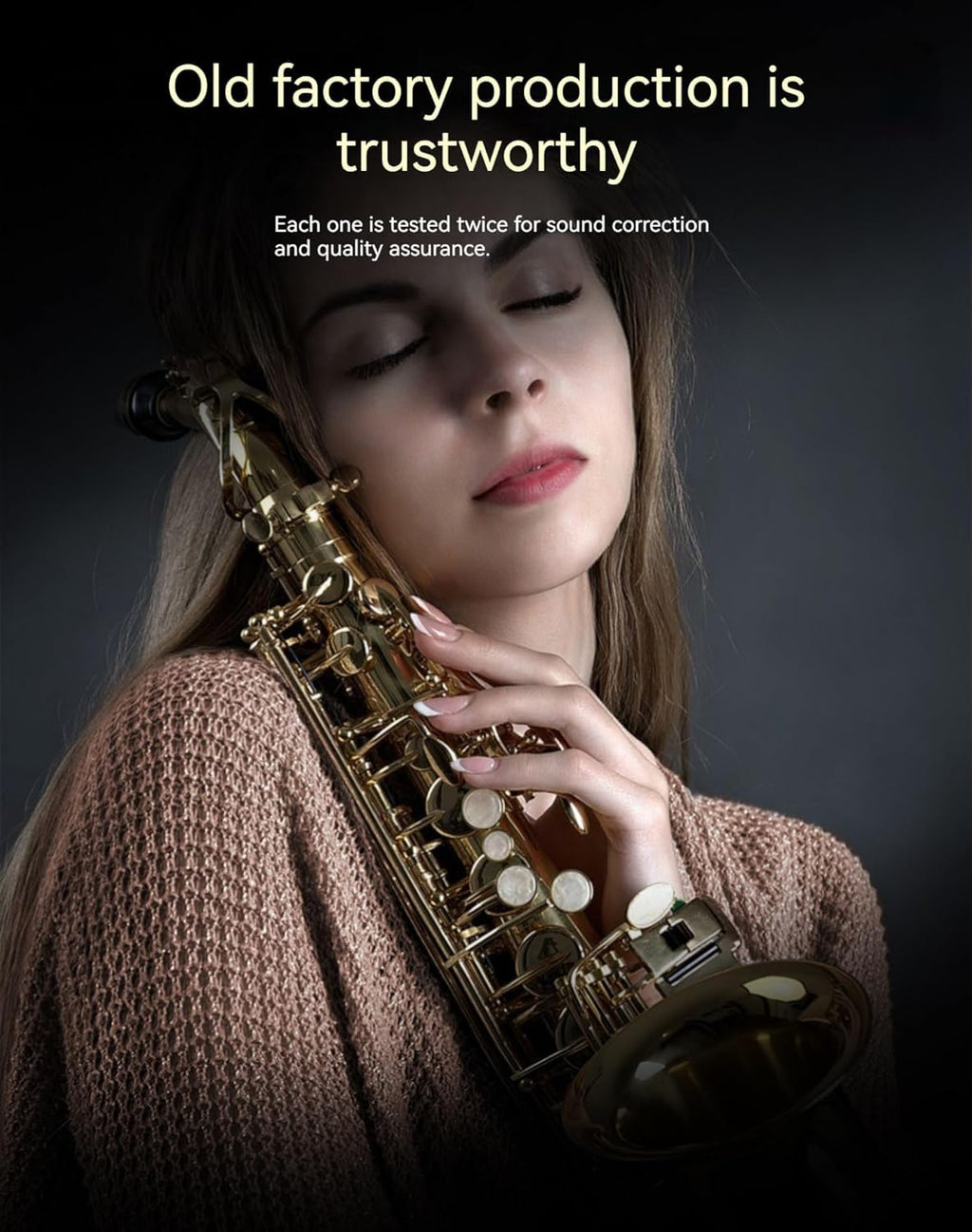 E flat Alto Saxophone with Belt Box, Whistle, Cleaning Suit T1884