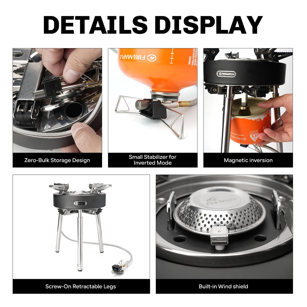 Camping Stove 4400W Gas Stove with Dual Preheating Tube G325963