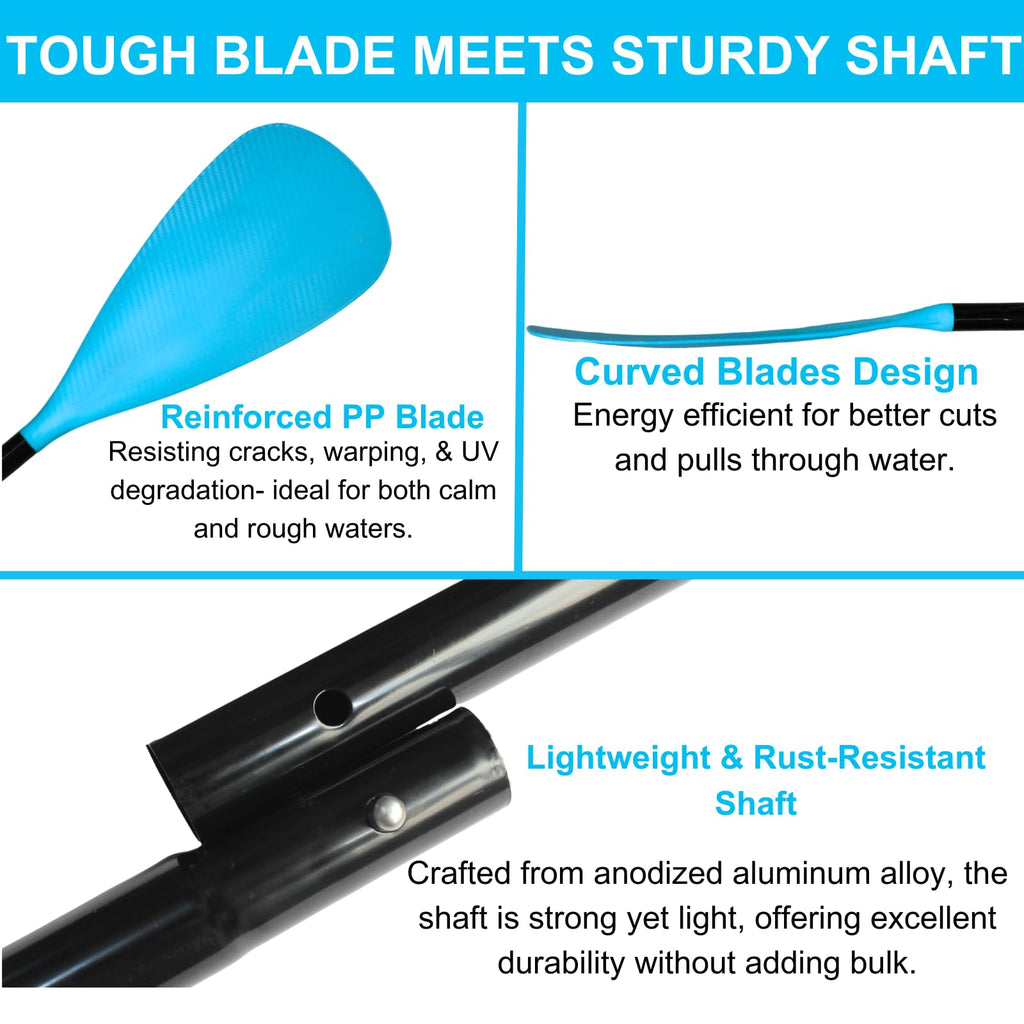 Adjustable 4-Piece Dual Blade Aluminum Paddle I4597