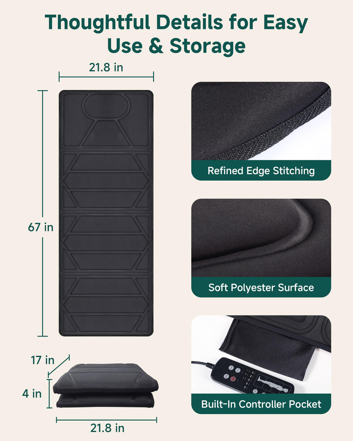 Full Body Massage Mat with Heat S20276