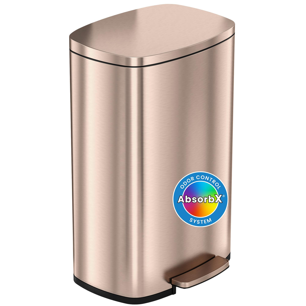13.2 Gallon Stainless Steel Step Trash Can with Lid F5375