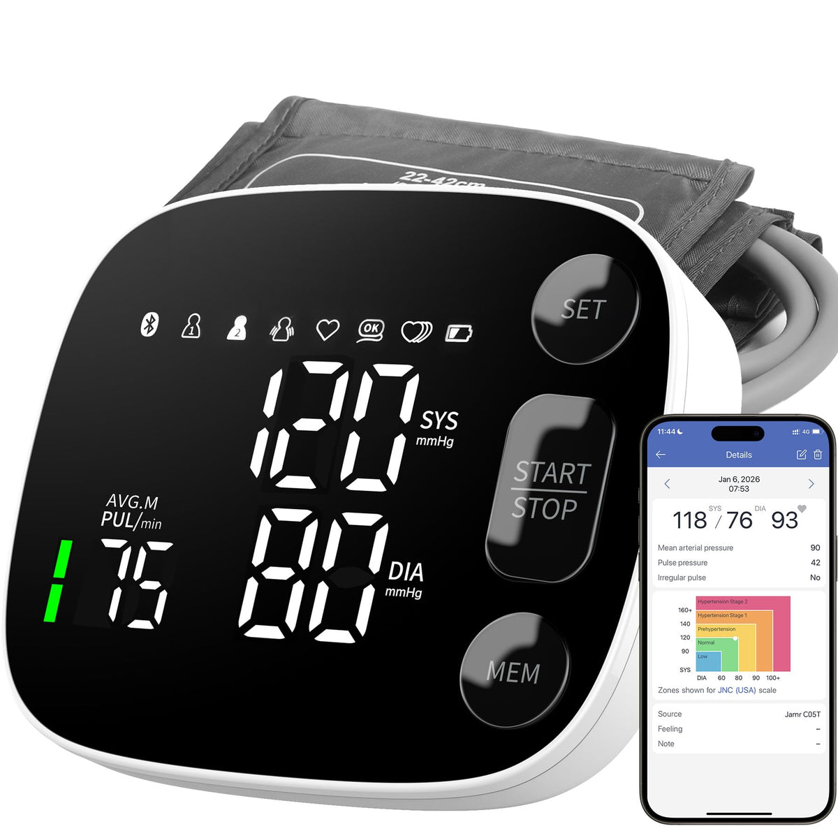 Blood Pressure Monitor Bluetooth Upper Arm G319