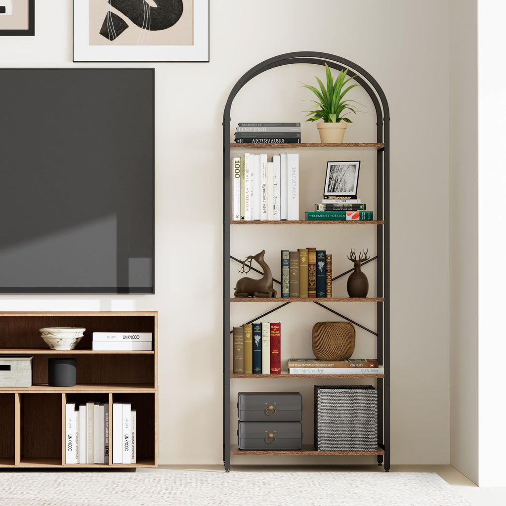 5-Tier Arched Bookshelf B2596