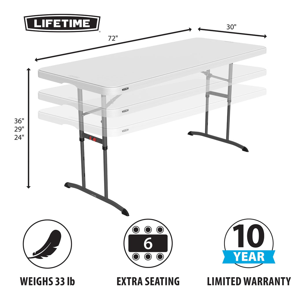 6-Foot Adjustable Height Nesting Table M190360