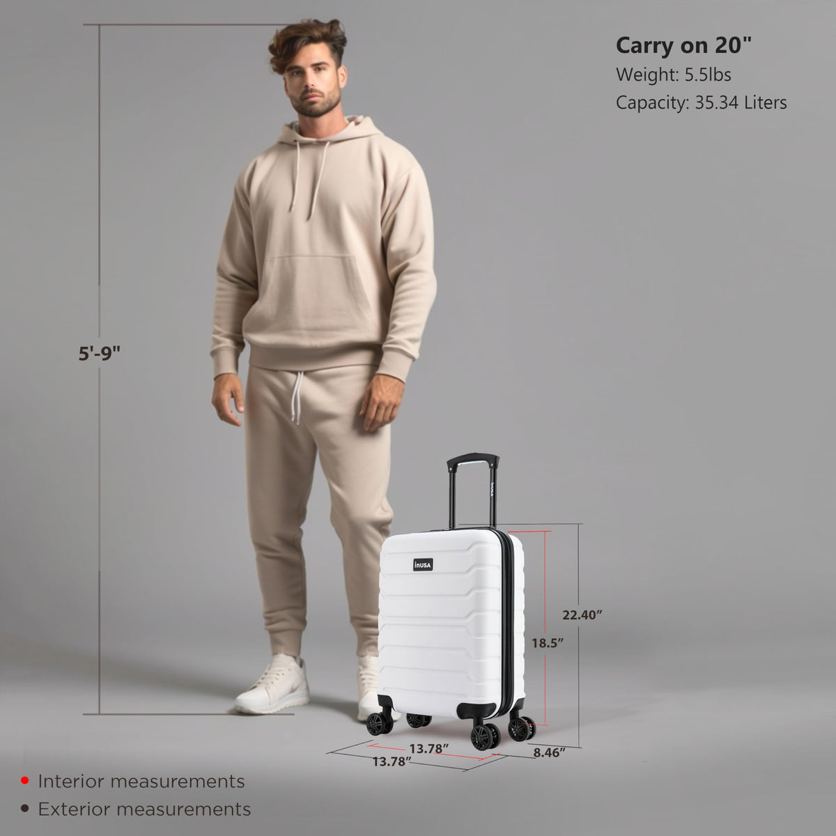 20-Inch Hardside Spinner Luggage V280839