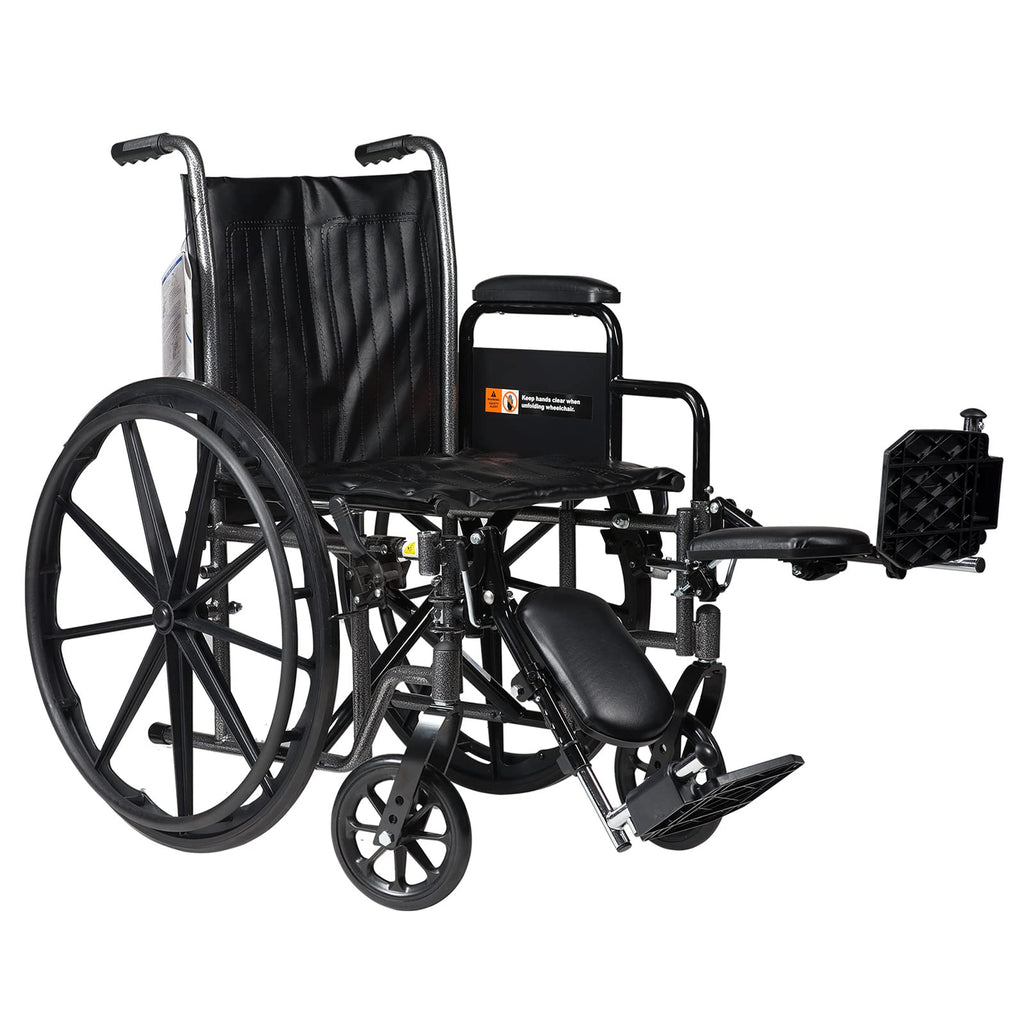 Silver Wheelchair with Detachable Desk Arms & Elevating Leg Rests S390211