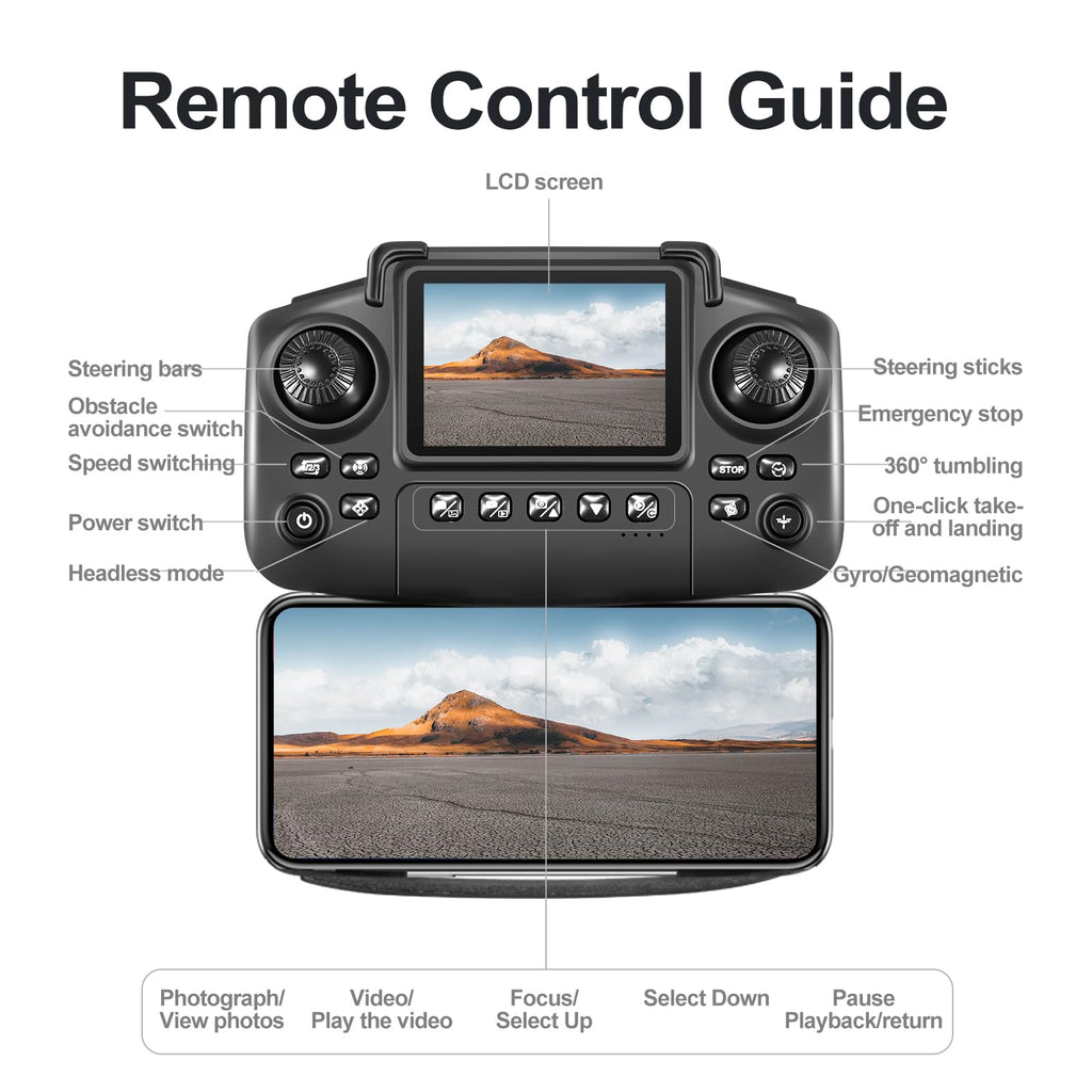 Foldable RC Drone with 720P HD Dual Camera N773139