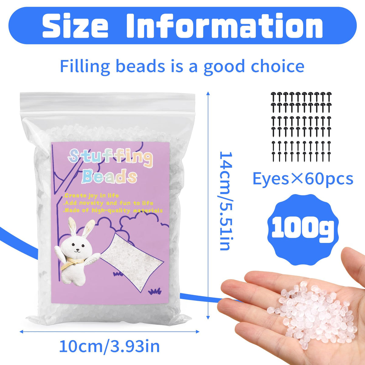 100g Weighted Stuffing Beads I540