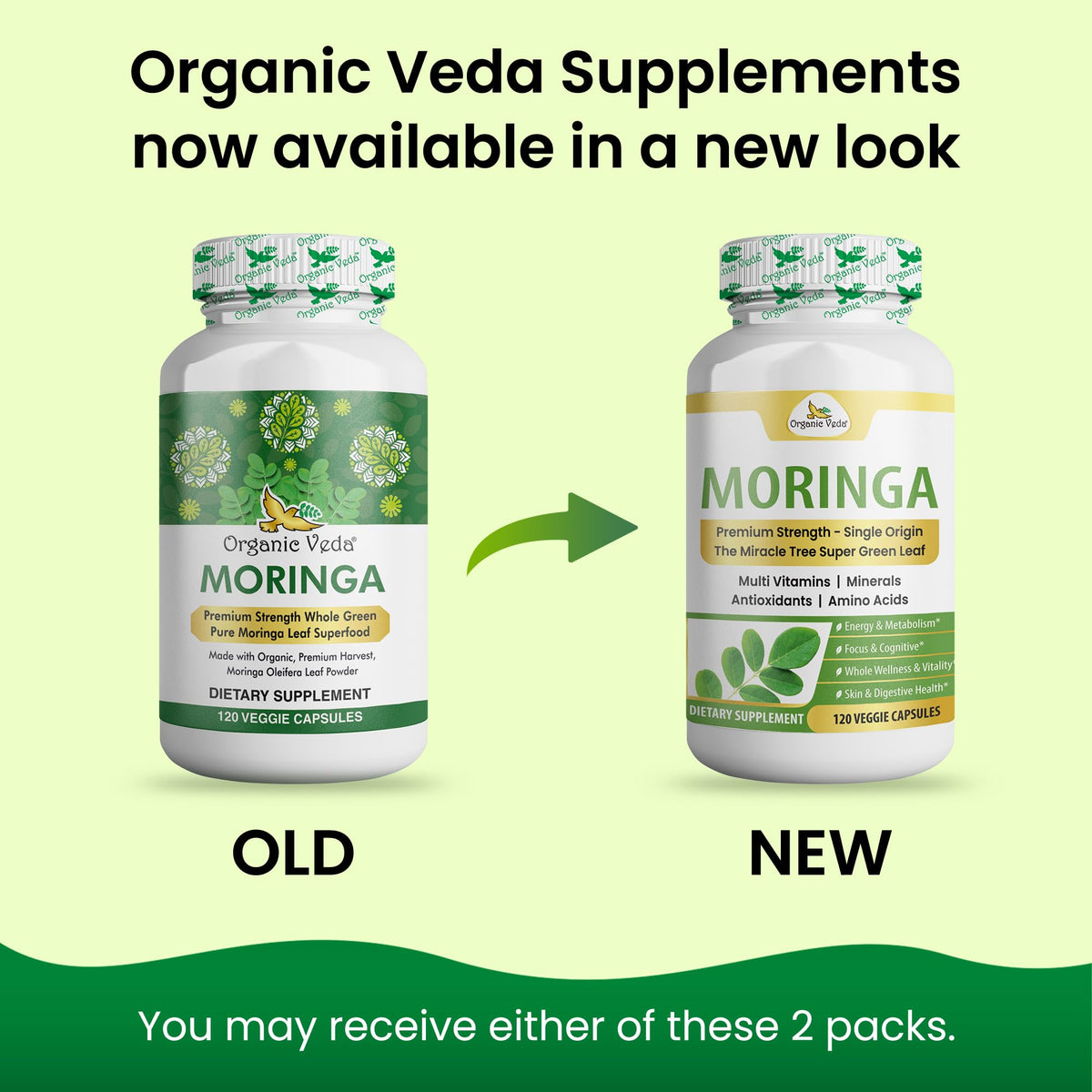 1000mg Organic Moringa Capsule 120 Vegan Capsule B179796