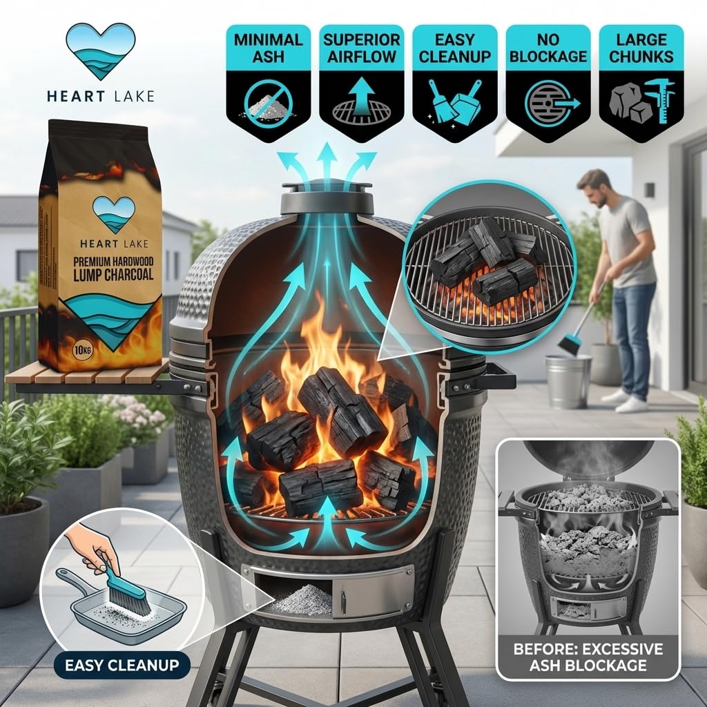 Hardwood Lump Charcoal 18 lb All Natural BBQ Grill Smoker Wood Charcoal V7588