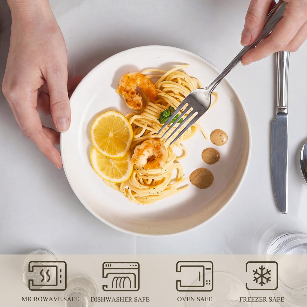White Pasta Bowls Set of 4 B929