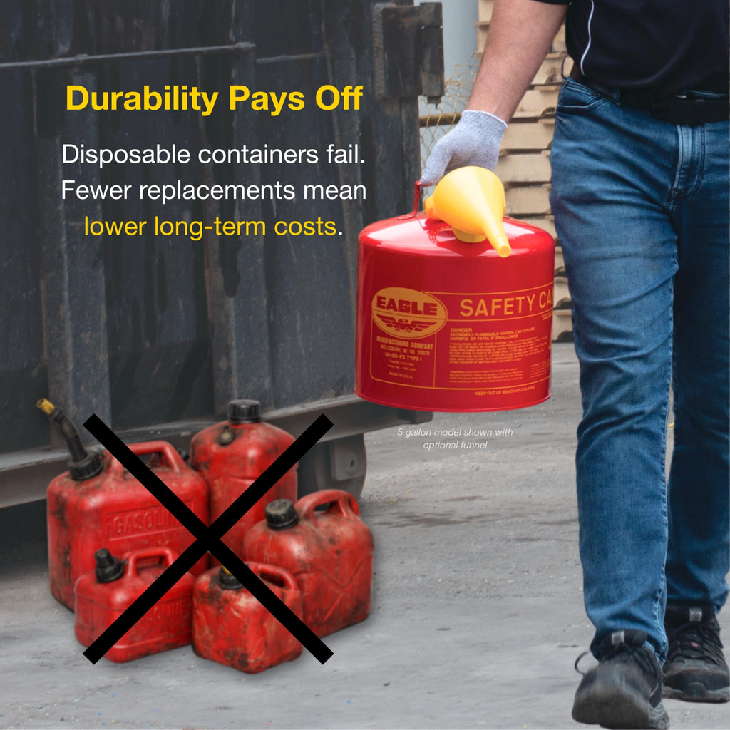 5 Gallon Type I Red Safety Gas Can S25926