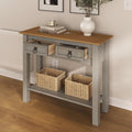 Solid Wood Console Table with 2 Drawers T211559