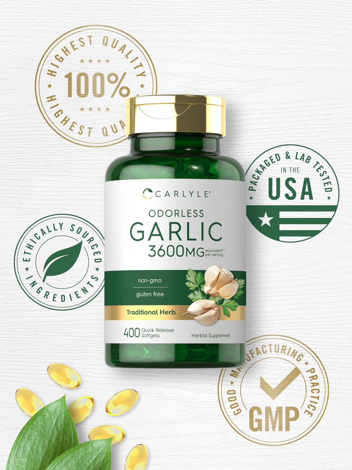 Odorless Garlic Supplement 400 Softgels Z17045