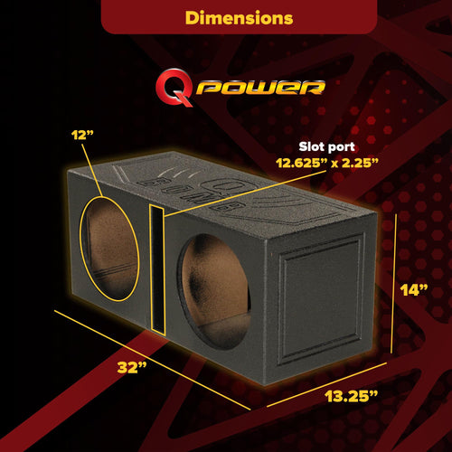 12" Dual Vented Subwoofer Box S519
