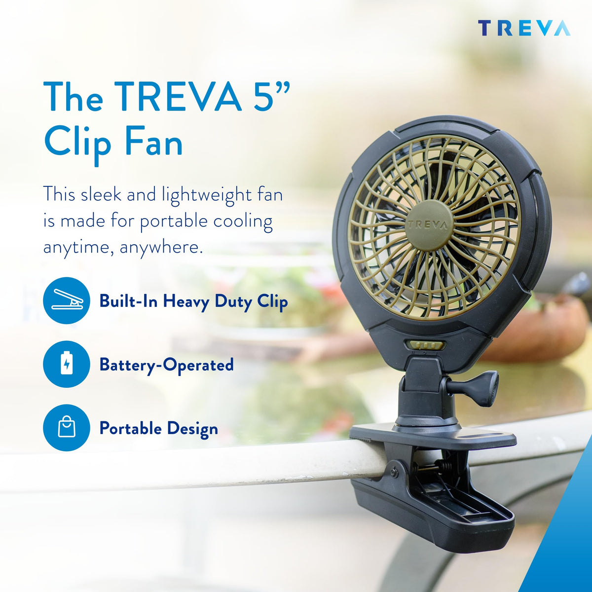5 in Battery Powered Clip Fan Z9238