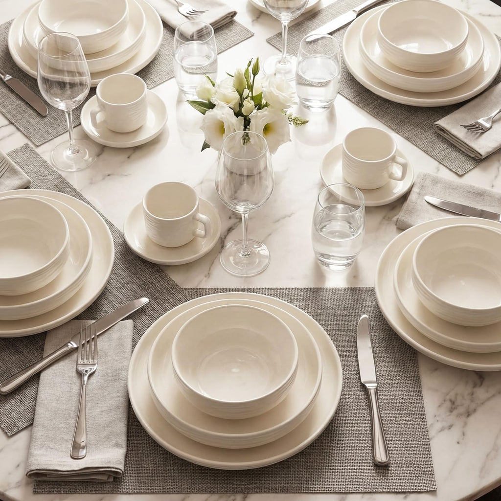 White Pasta Bowls Set of 4 B929