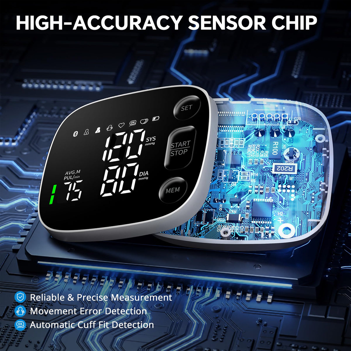 Blood Pressure Monitor Bluetooth Upper Arm G319