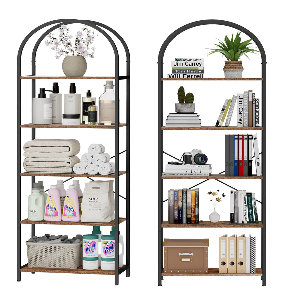 5-Tier Arched Bookshelf B2596
