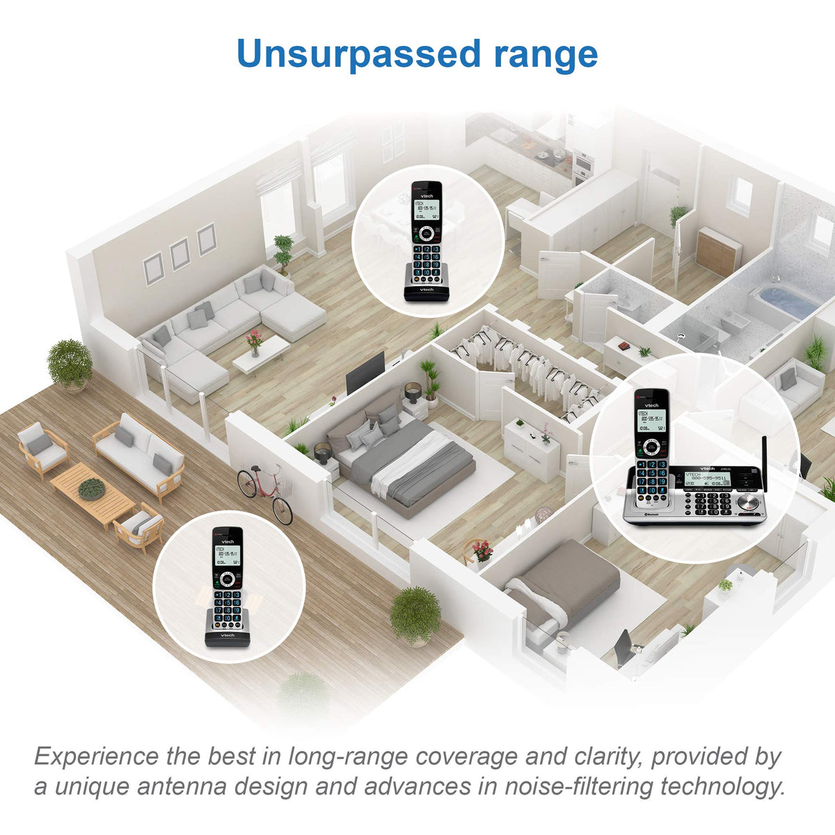 5 Handset Cordless Phone with Answering System N989