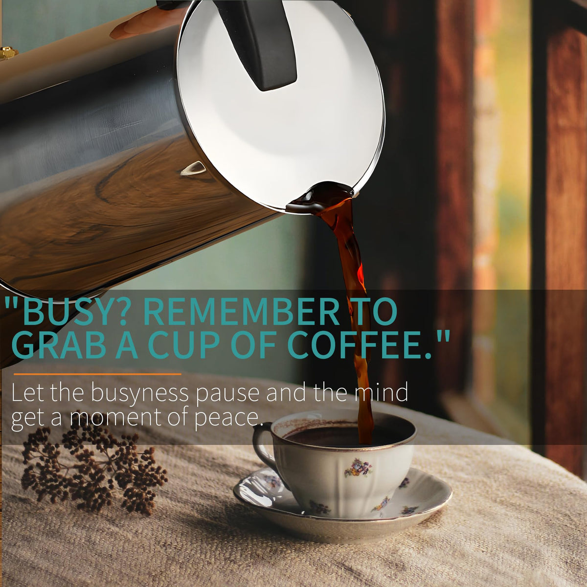 Stainless Steel Stovetop Espresso Maker 300ml 6 cup Q9518